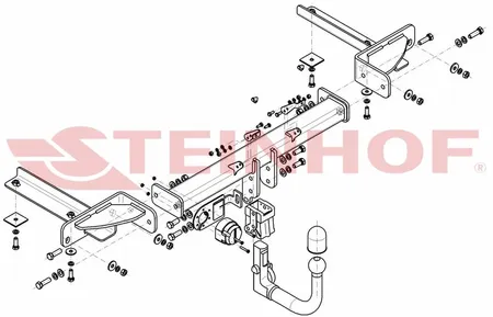 Фаркоп Steinhof для Opel Astra J GTC 2010-2016 Арт.O-104 O-104 в Ярославль
