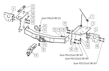 Фаркоп TowRus для GAC GS8 2021- Арт. 109182 109182 в Ярославль