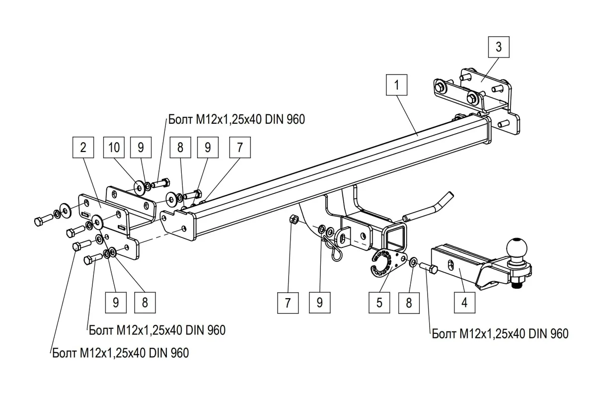Фаркоп TowRus для Tenet T4L 2026- 269086 в Ярославль