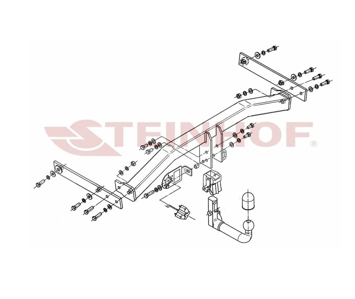 Фаркоп Steinhof для Volkswagen Tiguan 2007-2015 V-129 в Ярославль