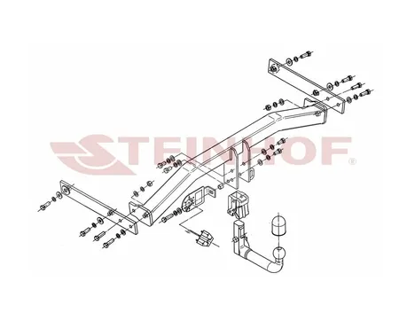Фаркоп Steinhof для Volkswagen Tiguan 2007-2015 V-129 в Ярославль