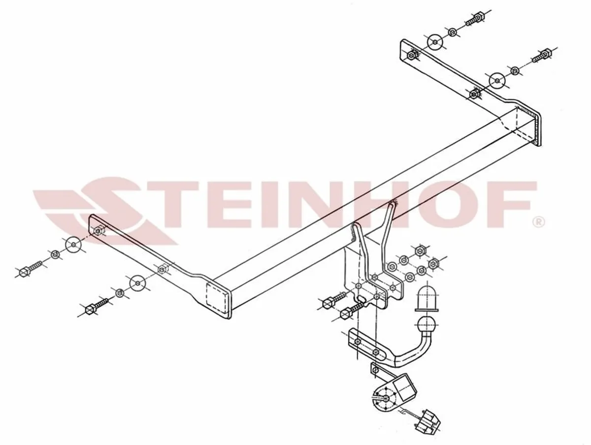 Фаркоп Steinhof для Volkswagen Passat 2021-2026 S-341 в Ярославль Фаркоп Steinhof для Volkswagen Passat 2021-2026 S-341 в Ярославль