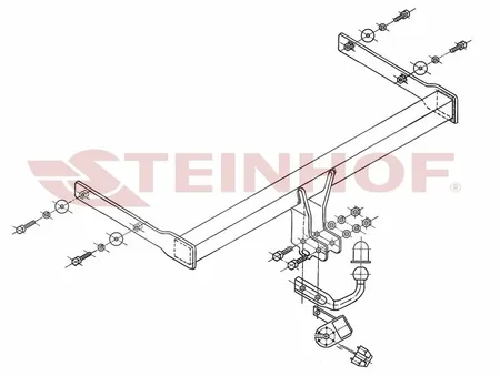 Фаркоп Steinhof для Volkswagen Passat 2021-2026 S-341 в Ярославль