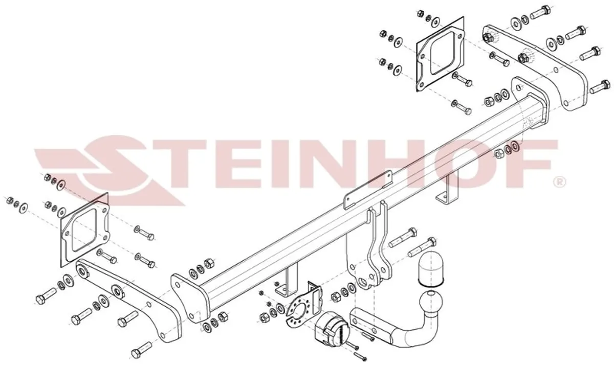 Фаркоп Steinhof для Hyundai Bayon 2021- Арт. H-225 H-225 в Ярославль