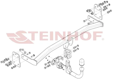 Фаркоп Steinhof для Hyundai Kona 2017-2023, (кроме N-Line и ADBlue) H-266 в Ярославль