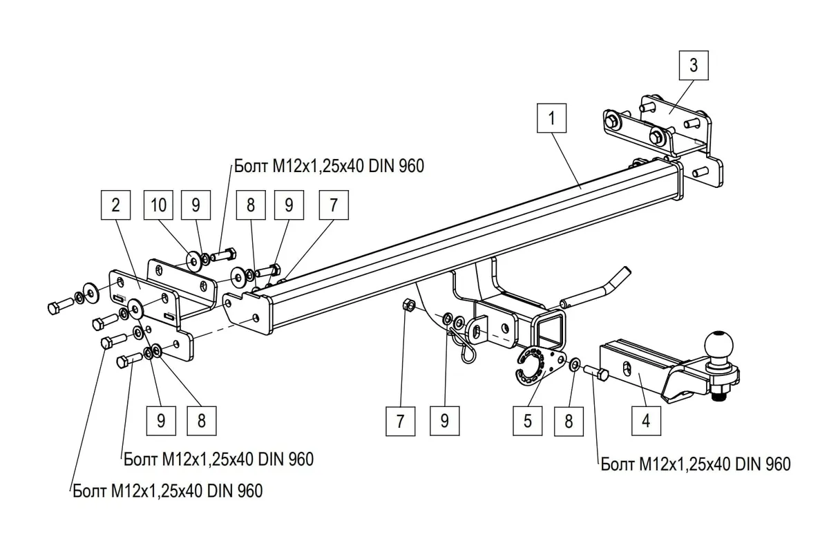 Фаркоп TowRus для Jeland J7 2026- 269086 в Ярославль