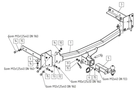 Фаркоп TowRus для LiXiang L6 2024- Арт. 288194 288194 в Ярославль