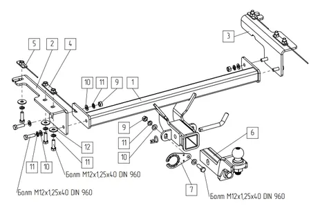 Фаркоп TowRus для Belgee X50 plus 2026- 299413 в Ярославль